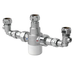 15mm Thermostatic Mixing Valve with ISO Elbows
