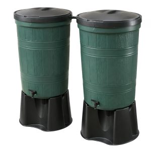 200L Cloudburst Water Butt TWIN PACK -  FREE Link Kit
